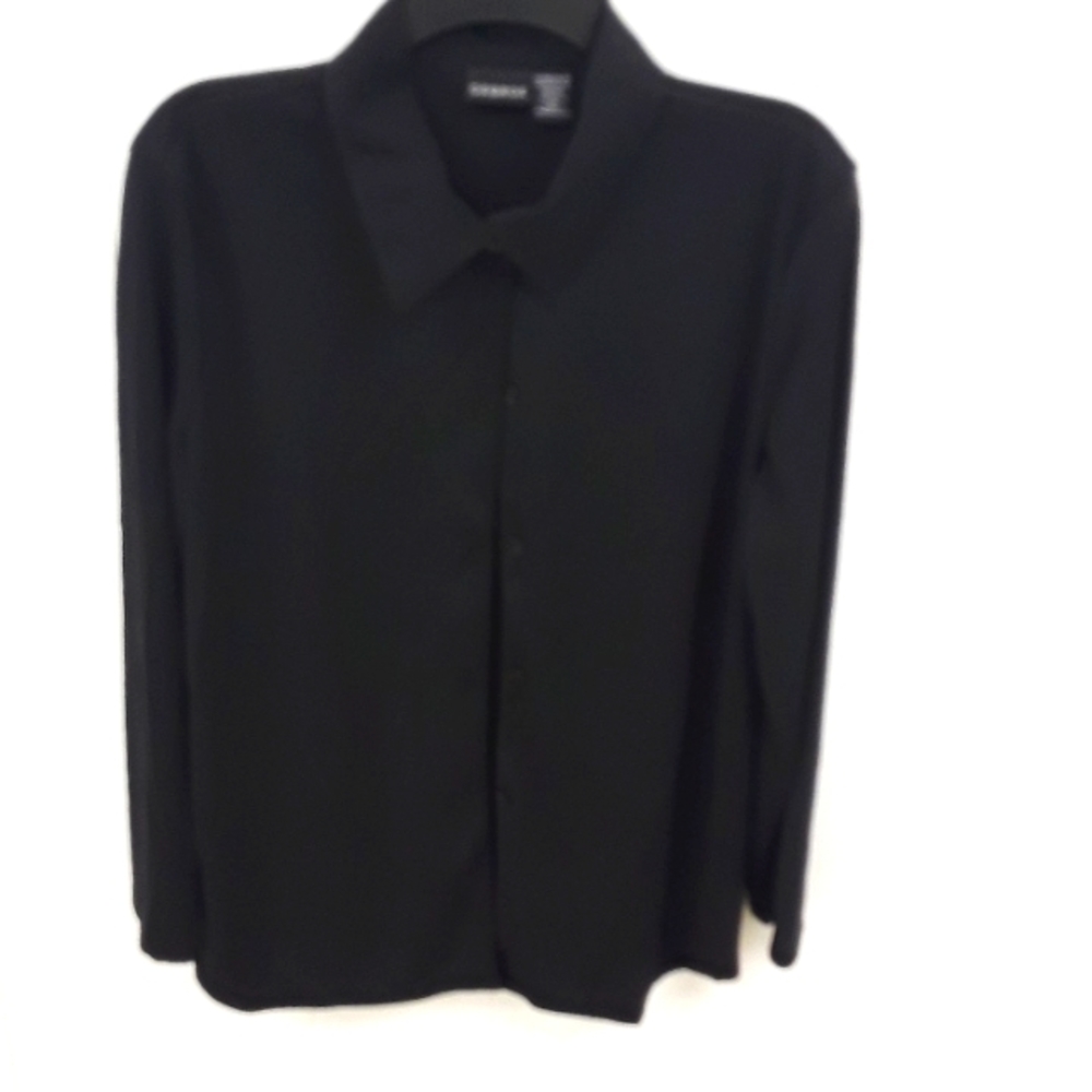 Gegrge black butten blouse size Xlage